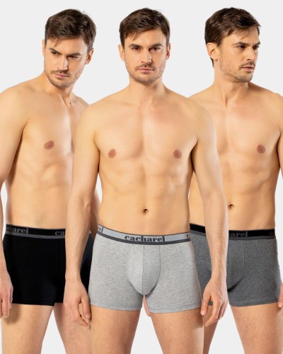 Cacharel Erkek 3'lü Boxer 1337/Siyah-Gri-Antrasit