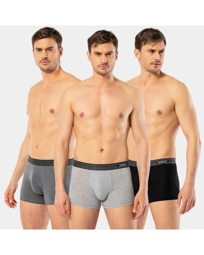 Cacharel Erkek 3'lü Boxer 1320/Siyah-Antrasit-Gri