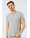 Cacharel Erkek Bisiklet Yaka Dügmeli T-shirt 1308/Gri