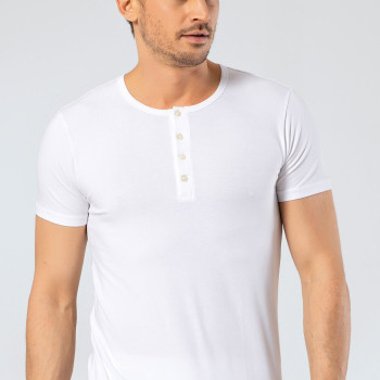 Cacharel Erkek Bisiklet Yaka Dügmeli T-shirt 1308/Beyaz