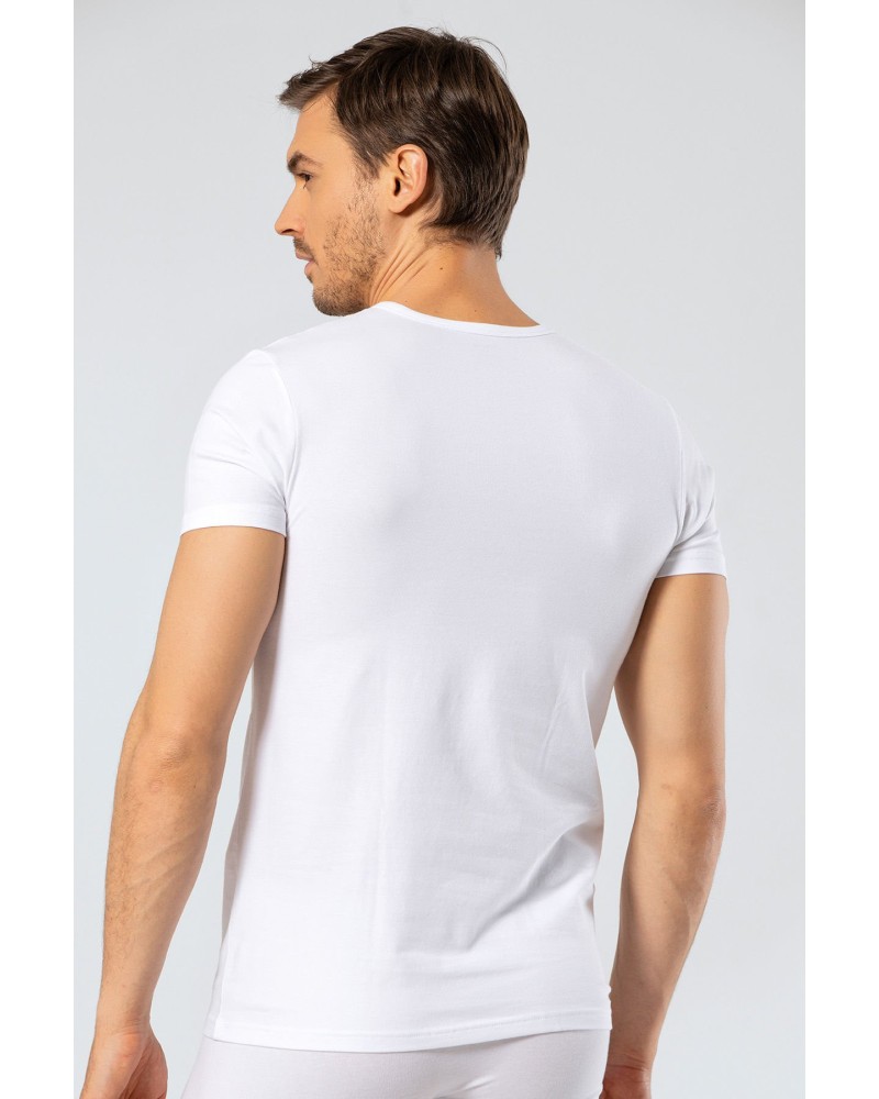 Cacharel Erkek Bisiklet Yaka Dügmeli T-shirt 1308/Beyaz