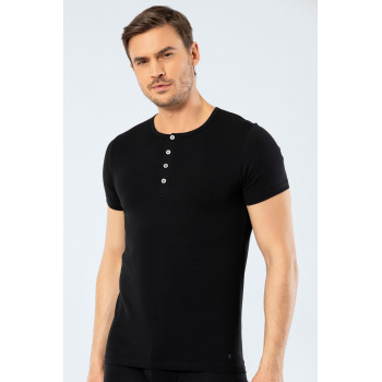 Cacharel Erkek Bisiklet Yaka Dügmeli T-shirt 1308/Siyah