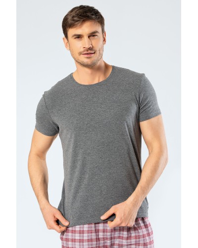Cacharel Erkek Bisiklet Yaka Likrali T-shirt 1331/Antrasit