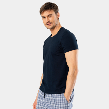 Cacharel Erkek Bisiklet Yaka Likrali T-shirt 1331/Lacivert