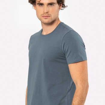 Cacharel Erkek Bisiklet Yaka Likrali T-shirt 1331/MAVİ