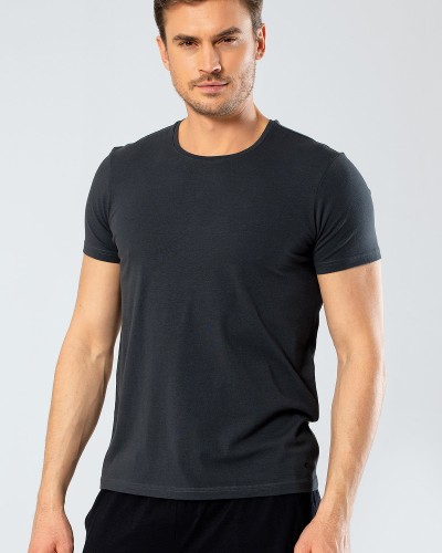 Cacharel Erkek Bisiklet Yaka Likrali T-shirt 1331/Olive