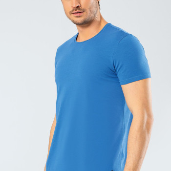 Cacharel Erkek Bisiklet Yaka Likrali T-shirt 1331/Saks