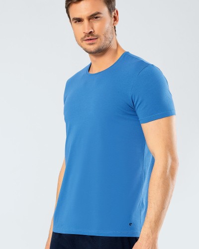 Cacharel Erkek Bisiklet Yaka Likrali T-shirt 1331/Saks