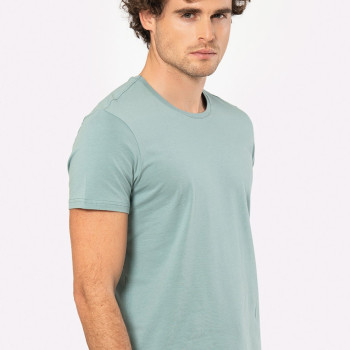 Cacharel Erkek Bisiklet Yaka Likrali T-shirt 1331/YEŞİL1