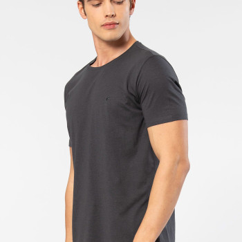 Cacharel Erkek Bisiklet Yaka T-shirt 2169/Antrasit