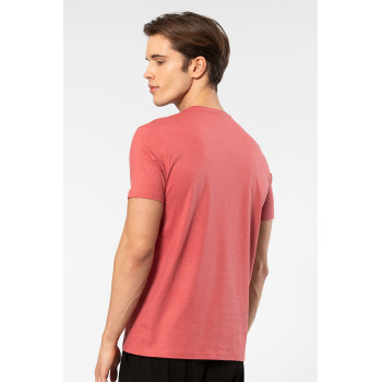 Cacharel Erkek Bisiklet Yaka T-shirt 2169/Mercan