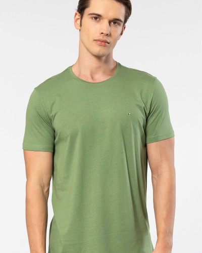 Cacharel Erkek Bisiklet Yaka T-shirt 2169/Yeşil