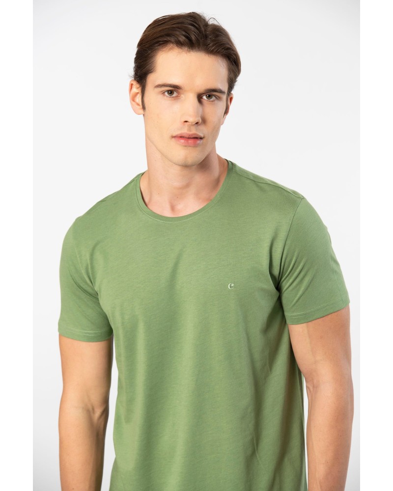 Cacharel Erkek Bisiklet Yaka T-shirt 2169/Yeşil Cacharel Erkek Bisiklet Yaka T-shirt 2169/Yeşil