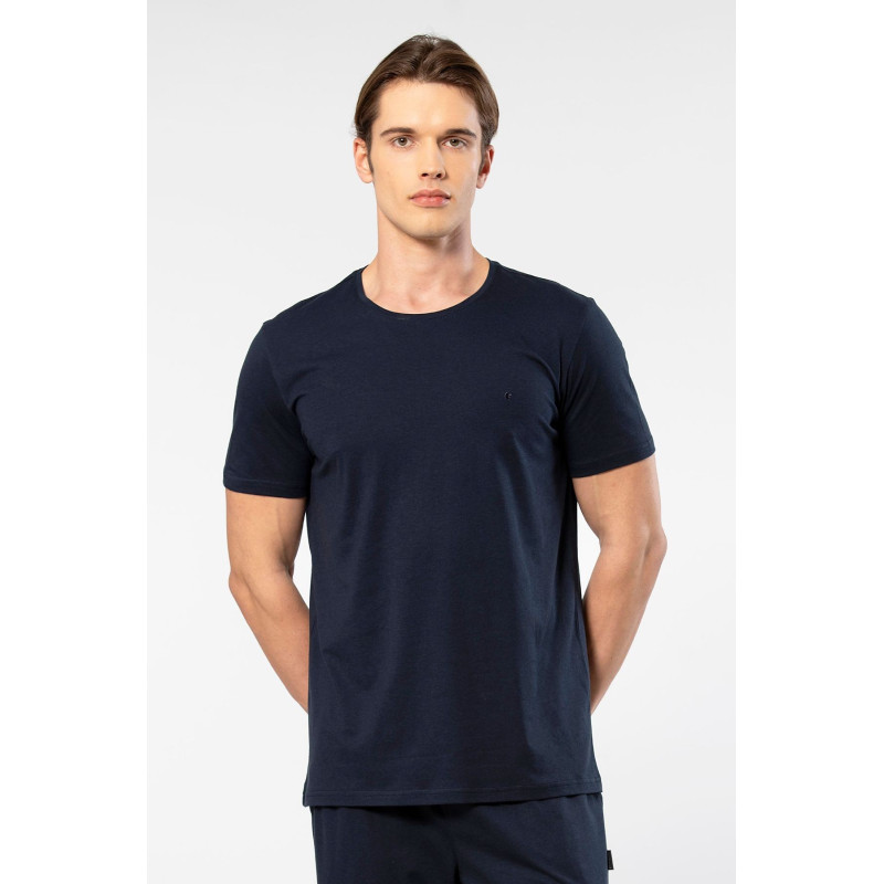 Cacharel Erkek Bisiklet Yaka T-Shirt 2169/Lacivert