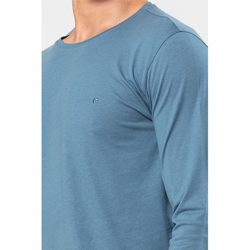 Cacharel Erkek Bisiklet Yaka Uzun Kollu Modal Pijama Takimi 2244/İndigo