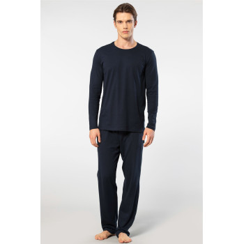 Cacharel Erkek Bisiklet Yaka Uzun Kollu Modal Pijama Takimi 2244/Lacivert