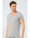 Cacharel Erkek Derin V Yaka Likrali T-shirt 1306/Gri Cacharel Erkek Derin V Yaka Likrali T-shirt 1306/Gri