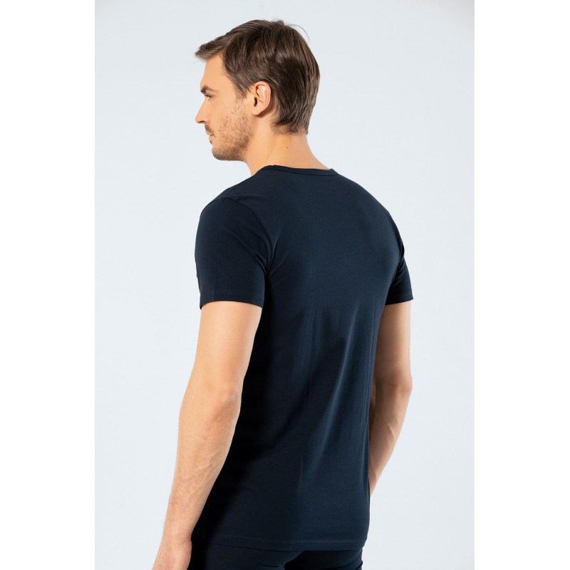 Cacharel Erkek Derin V Yaka Likrali T-shirt 1306/Lacivert