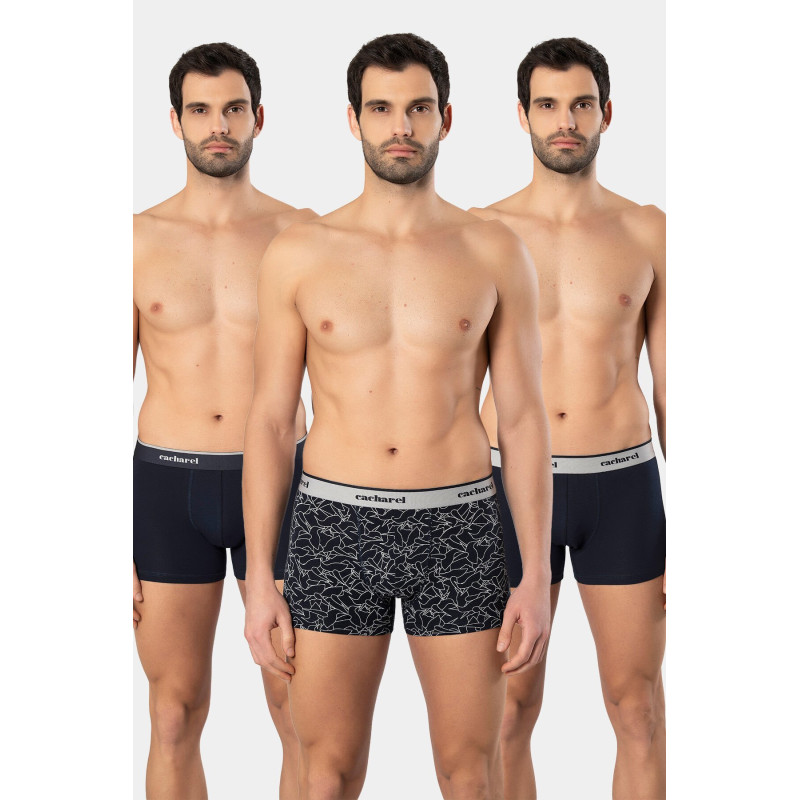 Cacharel Erkek Desenli Likrali Boxer 3'lü Paket 1339/Lacivert 7 Cacharel Erkek Desenli Likrali Boxer 3'lü Paket 1339/Lacivert 7