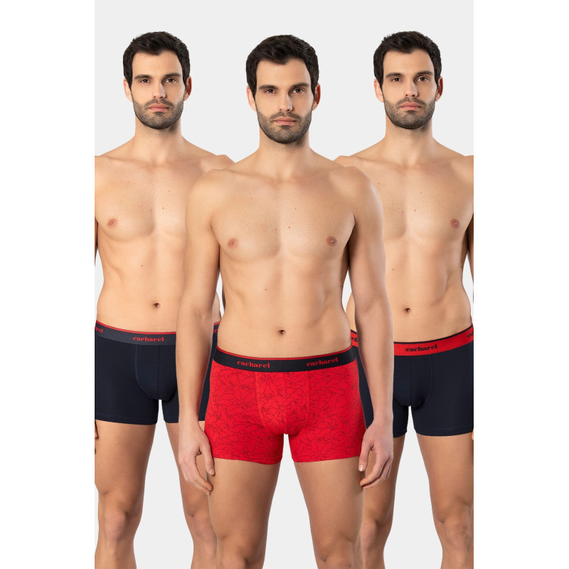 Cacharel Erkek Desenli Likrali Boxer 3'lü Paket 1339/Lacivert 2 Cacharel Erkek Desenli Likrali Boxer 3'lü Paket 1339/Lacivert 2