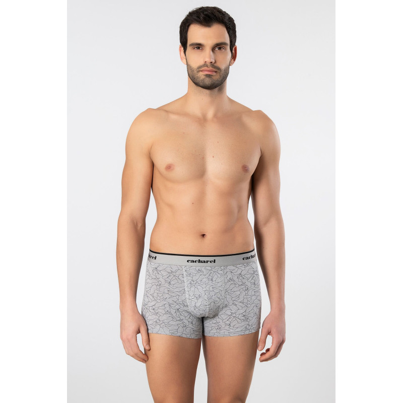 Cacharel Erkek Desenli Likrali Boxer 3'lü Paket 1339/Lacivert 3