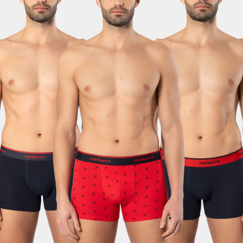 Cacharel Erkek Desenli Likrali Boxer 3'lü Paket 1339/Lacivert 5