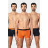 Cacharel Erkek Desenli Likrali Boxer 3'lü Paket 1339/Lacivert 1
