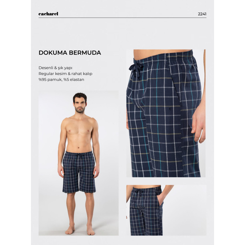 Cacharel Erkek Dokuma Bermuda Tek Alt 2241/Lacivert 8 Cacharel Erkek Dokuma Bermuda Tek Alt 2241/Lacivert 8