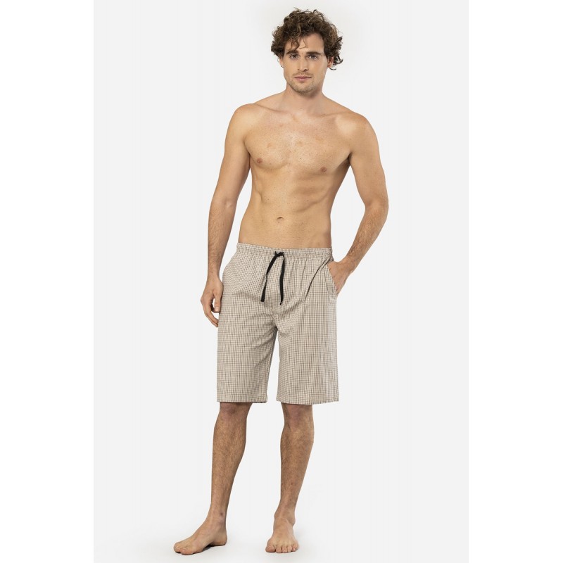Cacharel Erkek Dokuma Bermuda Tek Alt 2241/Bej 1