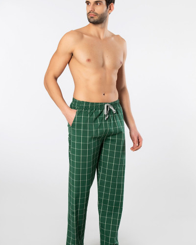 Cacharel Erkek Dokuma Pijama Tek Alt 2240/Yeşil 4