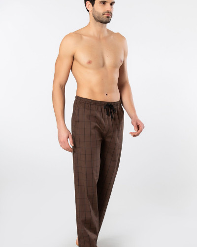 Cacharel Erkek Dokuma Pijama Tek Alt 2240/Kahve 1