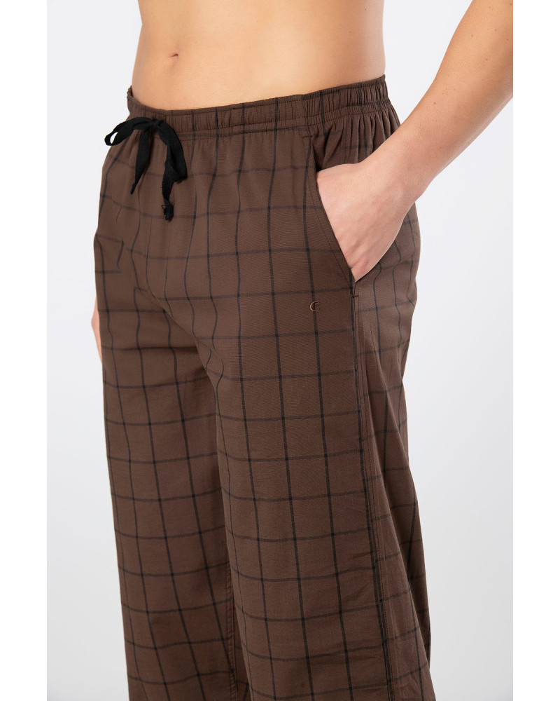 Cacharel Erkek Dokuma Pijama Tek Alt 2240/Kahve 1