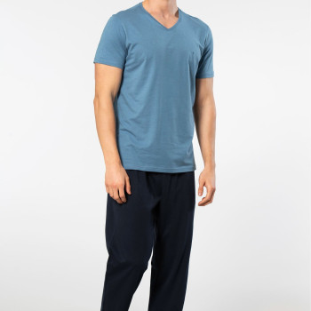 Cacharel Erkek Kisa Kollu Modal Pijama Takimi 2192/İndigo