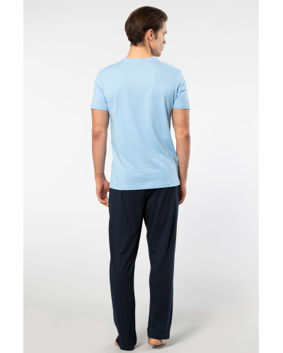 Cacharel Erkek Kisa Kollu Modal Pijama Takimi 2192/Açık Mavi Cacharel Erkek Kisa Kollu Modal Pijama Takimi 2192/Açık Mavi