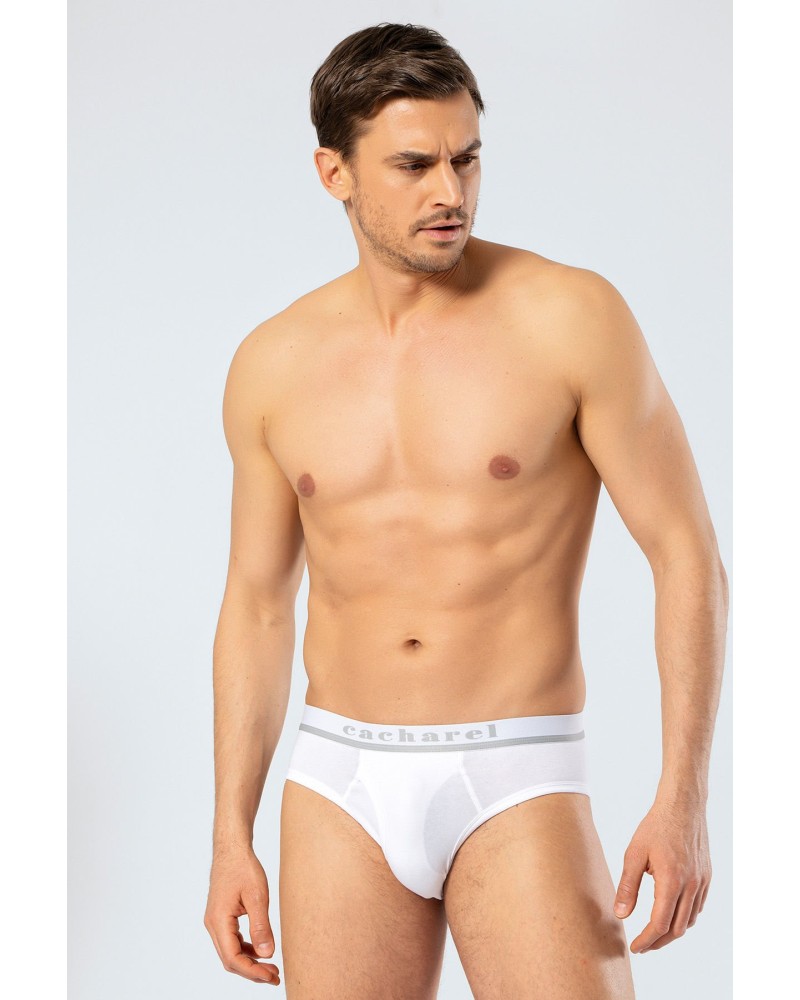 Cacharel Erkek Likrali Bantli Slip 1311/Beyaz