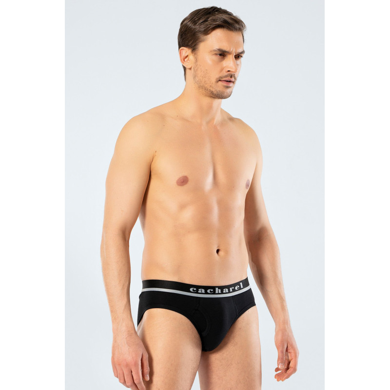 Cacharel Erkek Likrali Bantli Slip 1311/Siyah Cacharel Erkek Likrali Bantli Slip 1311/Siyah