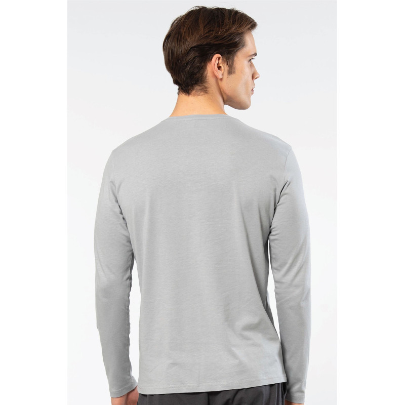 Cacharel Erkek Modal Pamuk Bisiklet Yaka T-shirt 2242/Gri