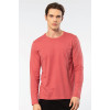 Cacharel Erkek Modal Pamuk Bisiklet Yaka T-shirt 2242/Mercan
