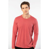 Cacharel Erkek Modal Pamuk Bisiklet Yaka T-shirt 2242/Mercan