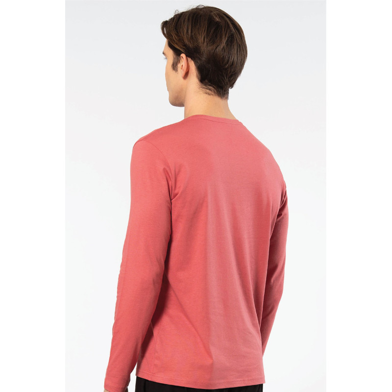 Cacharel Erkek Modal Pamuk Bisiklet Yaka T-shirt 2242/Mercan