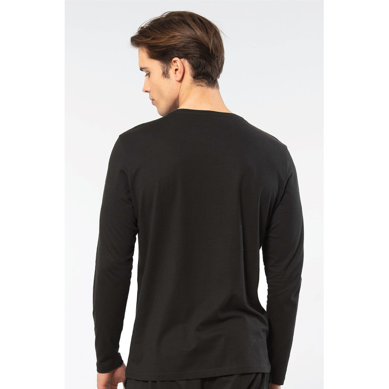 Cacharel Erkek Modal Pamuk Bisiklet Yaka T-shirt 2242/Siyah