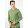 Cacharel Erkek Modal Pamuk Bisiklet Yaka T-shirt 2242/Yeşil