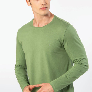 Cacharel Erkek Modal Pamuk Bisiklet Yaka T-shirt 2242/Yeşil