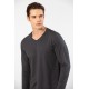 Cacharel Erkek Modal Pamuk V Yaka T-shirt 2243/Antrasit Cacharel Erkek Modal Pamuk V Yaka T-shirt 2243/Antrasit
