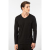 Cacharel Erkek Modal Pamuk V Yaka T-shirt 2243/Siyah