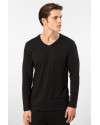 Cacharel Erkek Modal Pamuk V Yaka T-shirt 2243/Siyah Cacharel Erkek Modal Pamuk V Yaka T-shirt 2243/Siyah