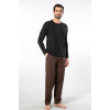 Cacharel Erkek Poplin O Yaka Uzun Kollu Pijama Takimi 2239/Kahve 1 Cacharel Erkek Poplin O Yaka Uzun Kollu Pijama Takimi 2239/Kahve 1