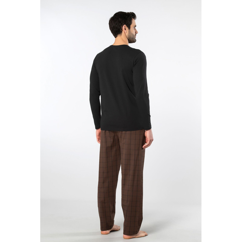 Cacharel Erkek Poplin O Yaka Uzun Kollu Pijama Takimi 2239/Kahve 1 Cacharel Erkek Poplin O Yaka Uzun Kollu Pijama Takimi 2239/Kahve 1
