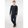 Cacharel Erkek V Yaka Uzun Kollu Modal Pijama Takimi 2237/Lacivert