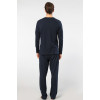 Cacharel Erkek V Yaka Uzun Kollu Modal Pijama Takimi 2237/Lacivert